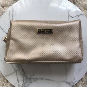 NEW clé de peau gold makeup cosmetic bag
